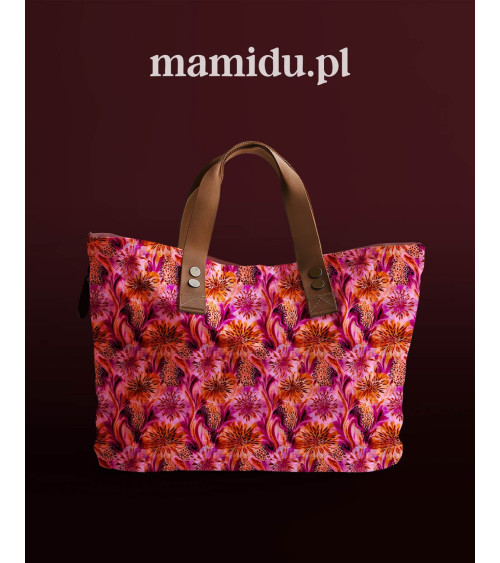 Leopard flora 01 – leopard floral fabric | Mamidu