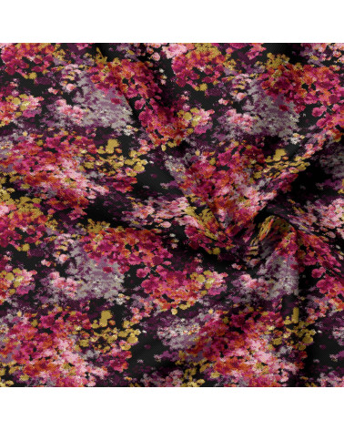 Midnight bloom 11 – pointillist floral fabric | Mamidu