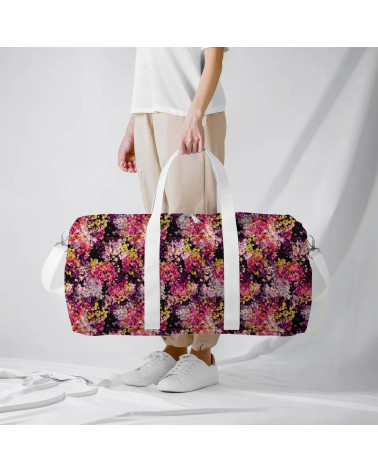 Midnight bloom 11 – pointillist floral fabric | Mamidu