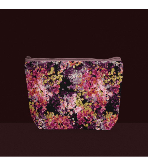 Midnight bloom 11 – pointillist floral fabric | Mamidu