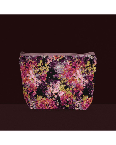 Midnight bloom 11 – pointillist floral fabric | Mamidu