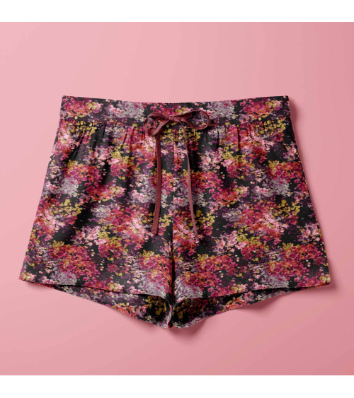 Midnight bloom 11 – pointillist floral fabric | Mamidu