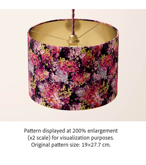 Midnight bloom 11 – pointillist floral fabric | Mamidu