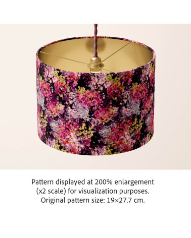 Midnight bloom 11 – pointillist floral fabric | Mamidu