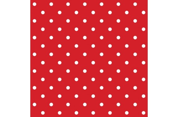 Polyester  Punkte auf Rot