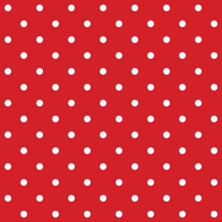 Polyester  Punkte auf Rot