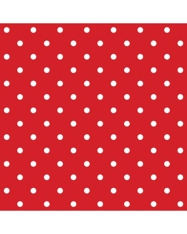 Polyester  Punkte auf Rot