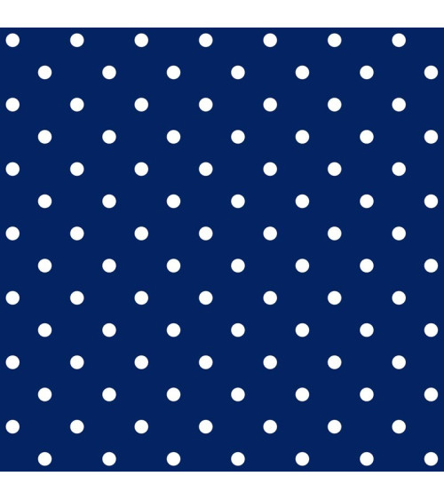 Polyester  dots on dark blue