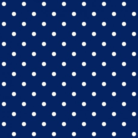 Polyester  dots on dark blue