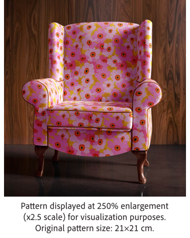 Poppy pop 01 – pop art poppy fabric | Mamidu