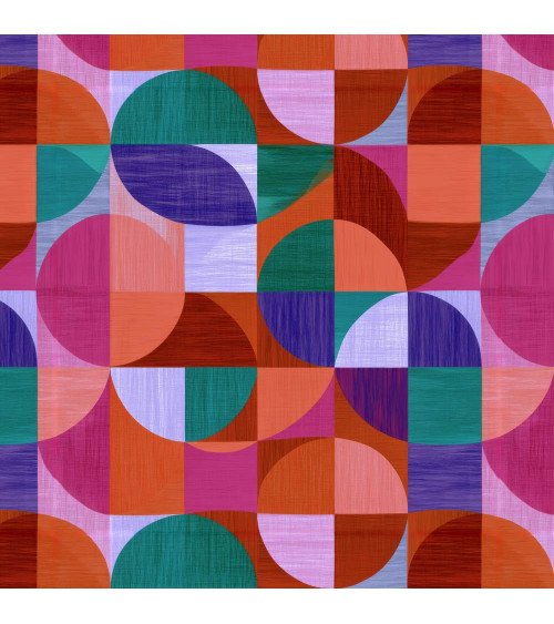 Retro arcs 01 – bauhaus geometric fabric | Mamidu