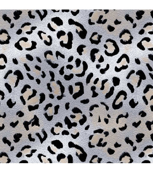 Silver leopard 01 – srebrna panterka, na metry | Mamidu