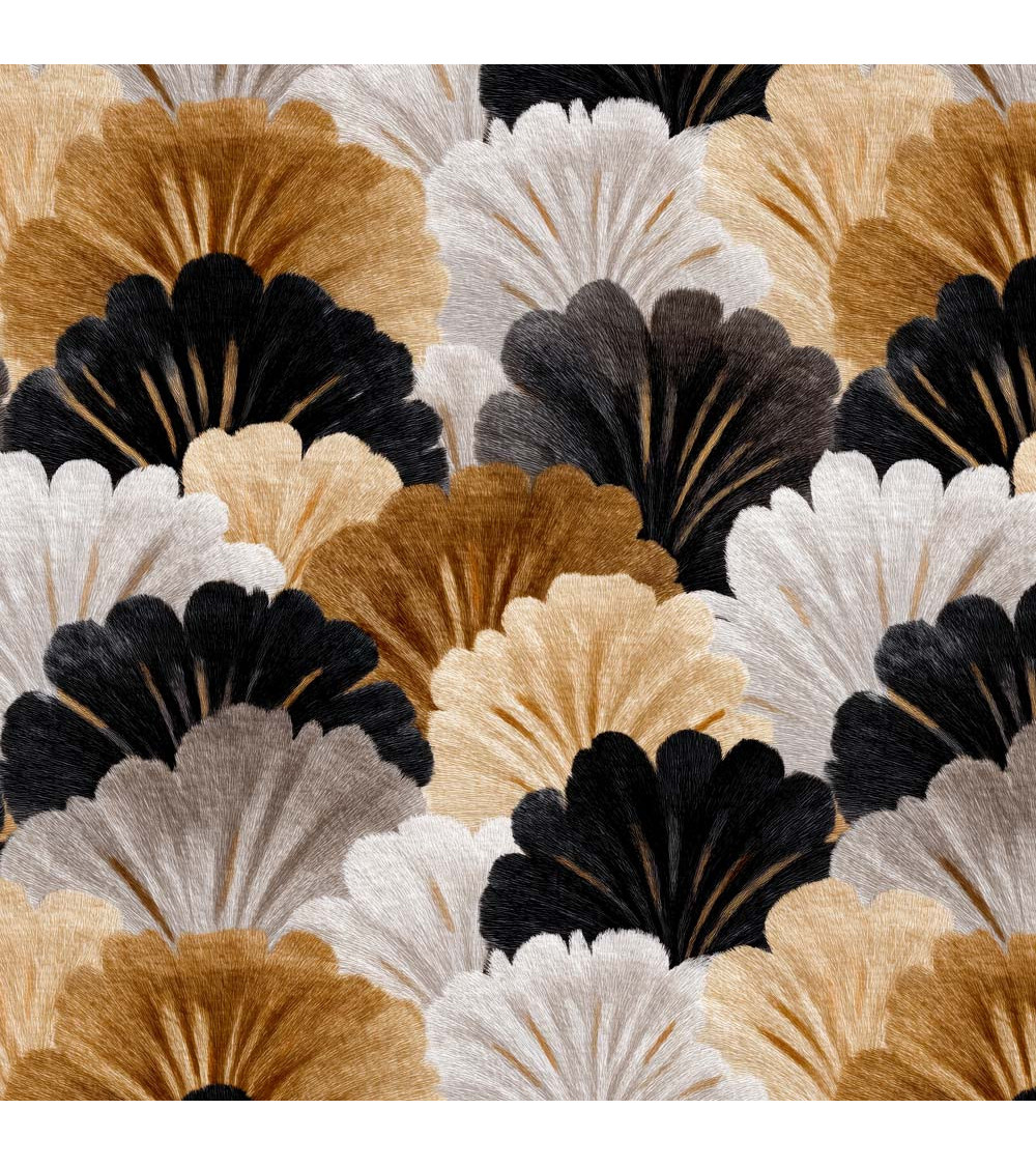 Wool fans 01 – art deco fan fabric | Mamidu