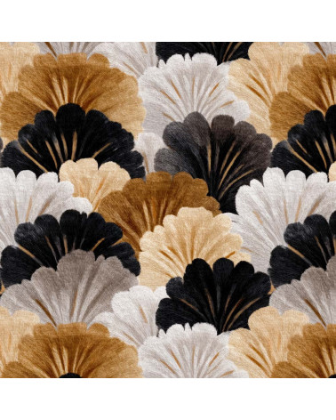 Wool fans 01 – art deco fan fabric | Mamidu