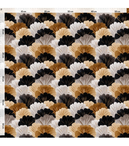 Wool fans 01 – art deco fan fabric | Mamidu