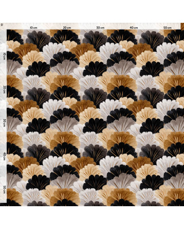 Wool fans 01 – art deco fan fabric | Mamidu