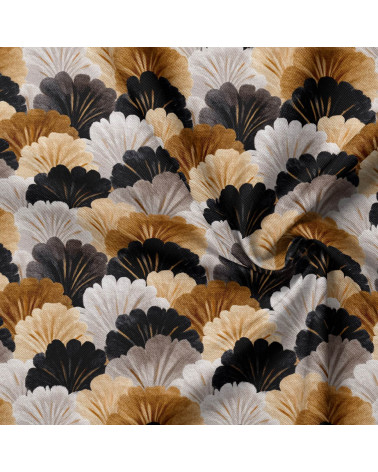 Wool fans 01 – art deco fan fabric | Mamidu
