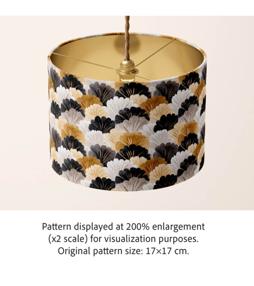 Wool fans 01 – art deco fan fabric | Mamidu