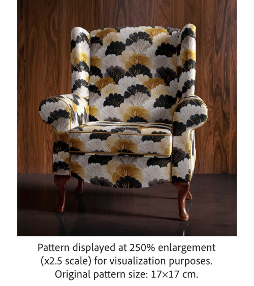 Wool fans 01 – art deco fan fabric | Mamidu