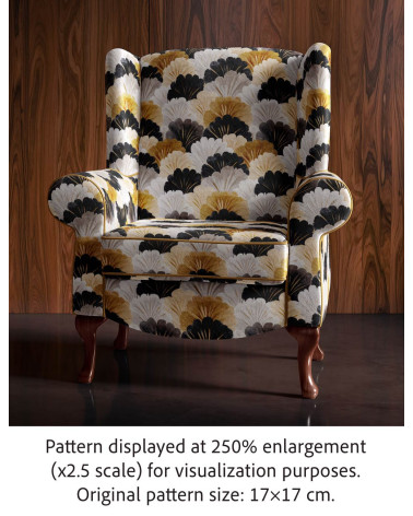 Wool fans 01 – art deco fan fabric | Mamidu