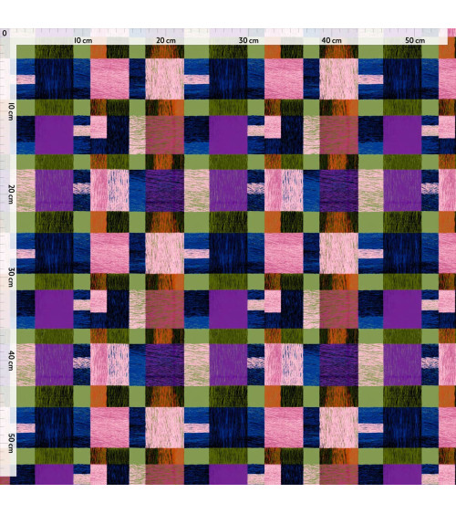 Woven check 01 – kolorowa krata, na metry | Mamidu