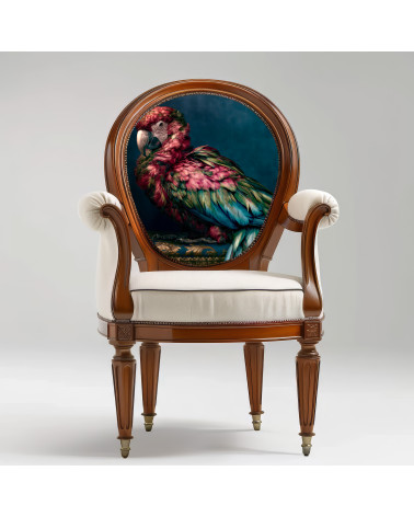 Baroque macaw 01 – panel dekoracyjny na poduszki, torby i tapicerkę