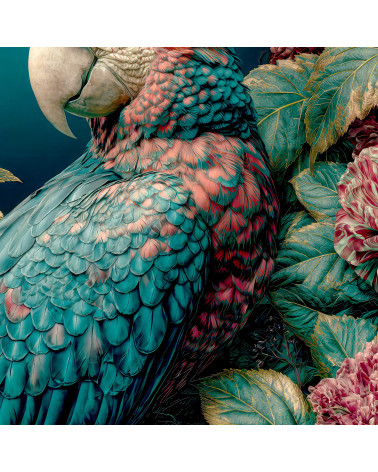 Baroque macaw 02 – decorative panel for cushions, bags & upholstery