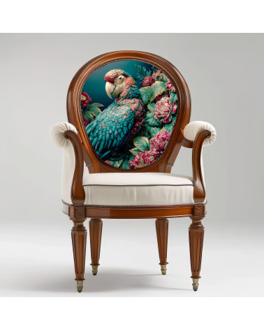 Baroque macaw 02 – decorative panel for cushions, bags & upholstery