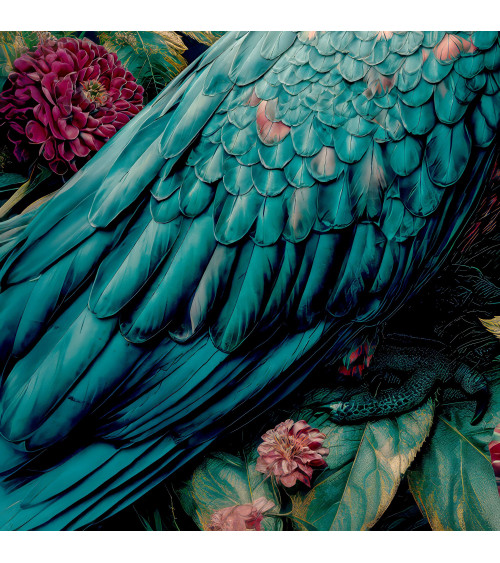 Baroque macaw 02 – decorative panel for cushions, bags & upholstery