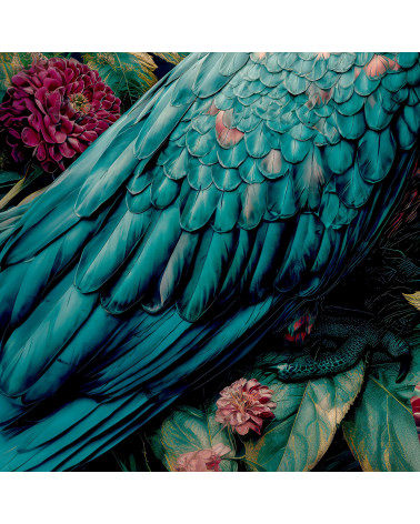 Baroque macaw 02 – decorative panel for cushions, bags & upholstery