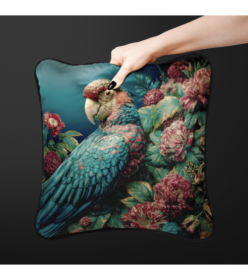 Baroque macaw 02 – decorative panel for cushions, bags & upholstery