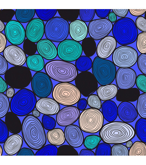 Poliestry Blue stones