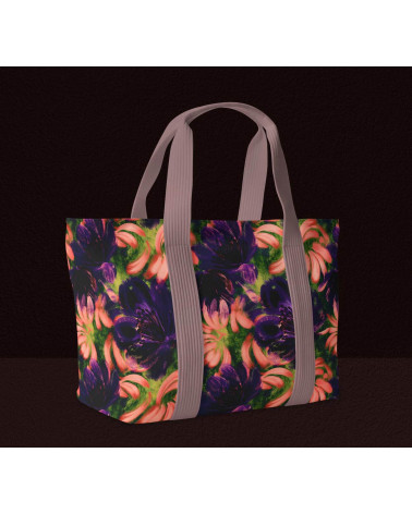 Coral bloom 03 – coral and plum florals | Mamidu