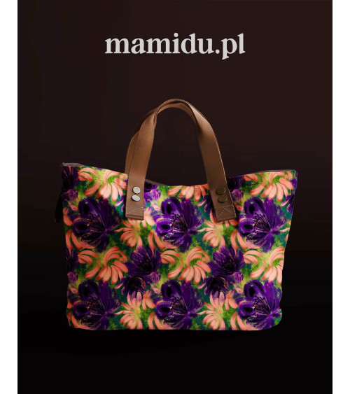 Coral bloom 03 – coral and plum florals | Mamidu