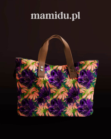 Coral bloom 03 – coral and plum florals | Mamidu