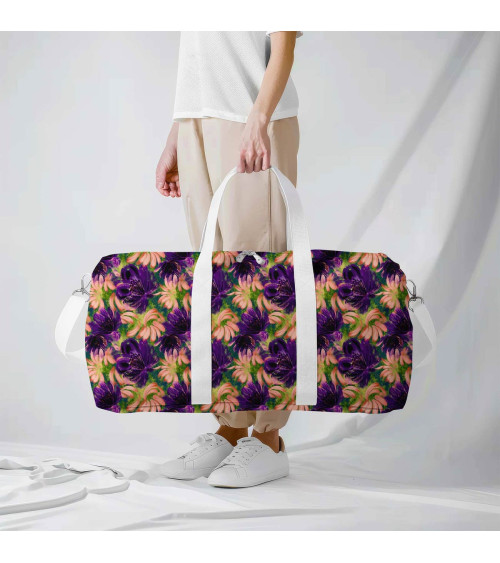 Coral bloom 03 – coral and plum florals | Mamidu