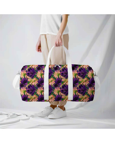 Coral bloom 03 – coral and plum florals | Mamidu