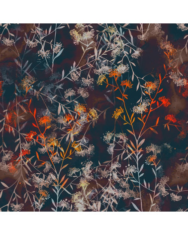 Polyester  Herbstliche Blumen 2