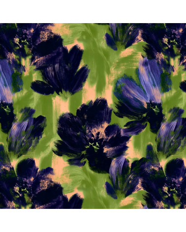 Navy bloom 01 – marineblaue Blüten | Mamidu