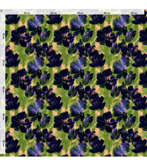 Navy bloom 01 – marineblaue Blüten | Mamidu