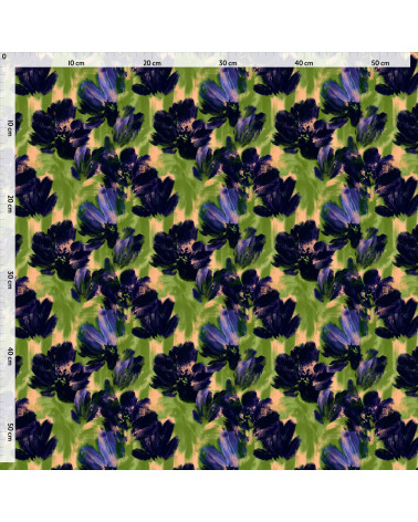 Navy bloom 01 – marineblaue Blüten | Mamidu