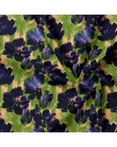 Navy bloom 01 – marineblaue Blüten | Mamidu