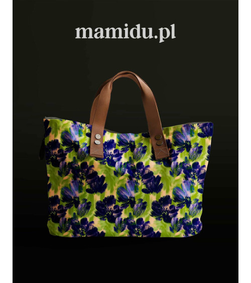 Navy bloom 01 – marineblaue Blüten | Mamidu