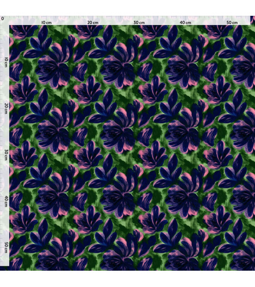 Navy bloom 02 – Marineblau und Rosa | Mamidu