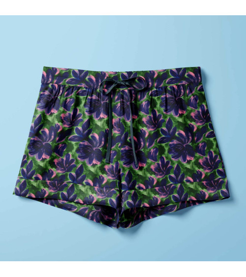 Navy bloom 02 – Marineblau und Rosa | Mamidu