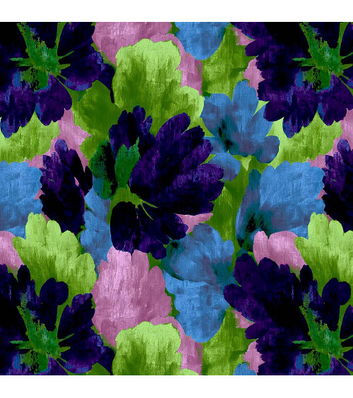 Navy bloom 03 – purple peony fabric | Mamidu