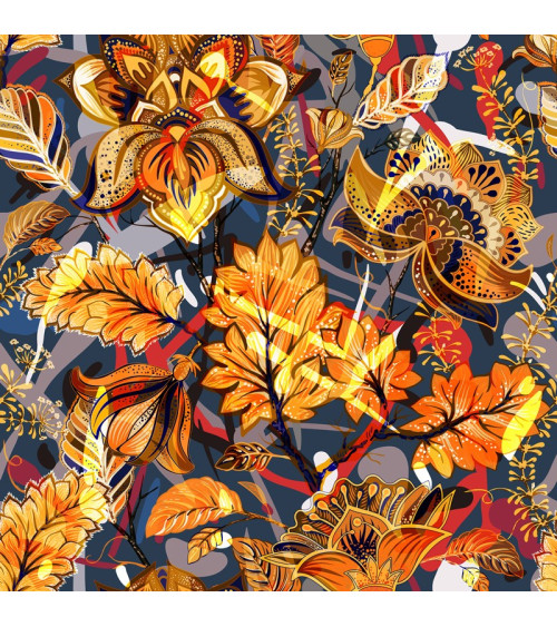 Polyester  Herbstliche Blumen 5