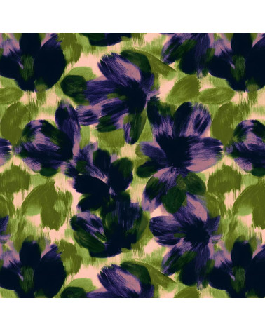 Navy bloom 04 – gemalte marineblaue Blüten | Mamidu
