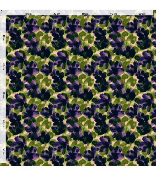 Navy bloom 04 – gemalte marineblaue Blüten | Mamidu
