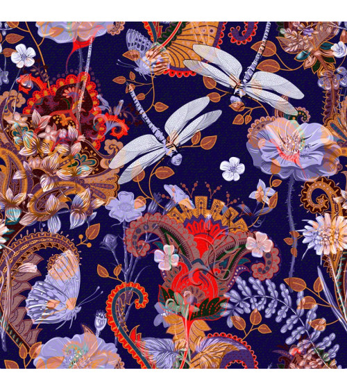 Polyester  Autumn dragonflies 2